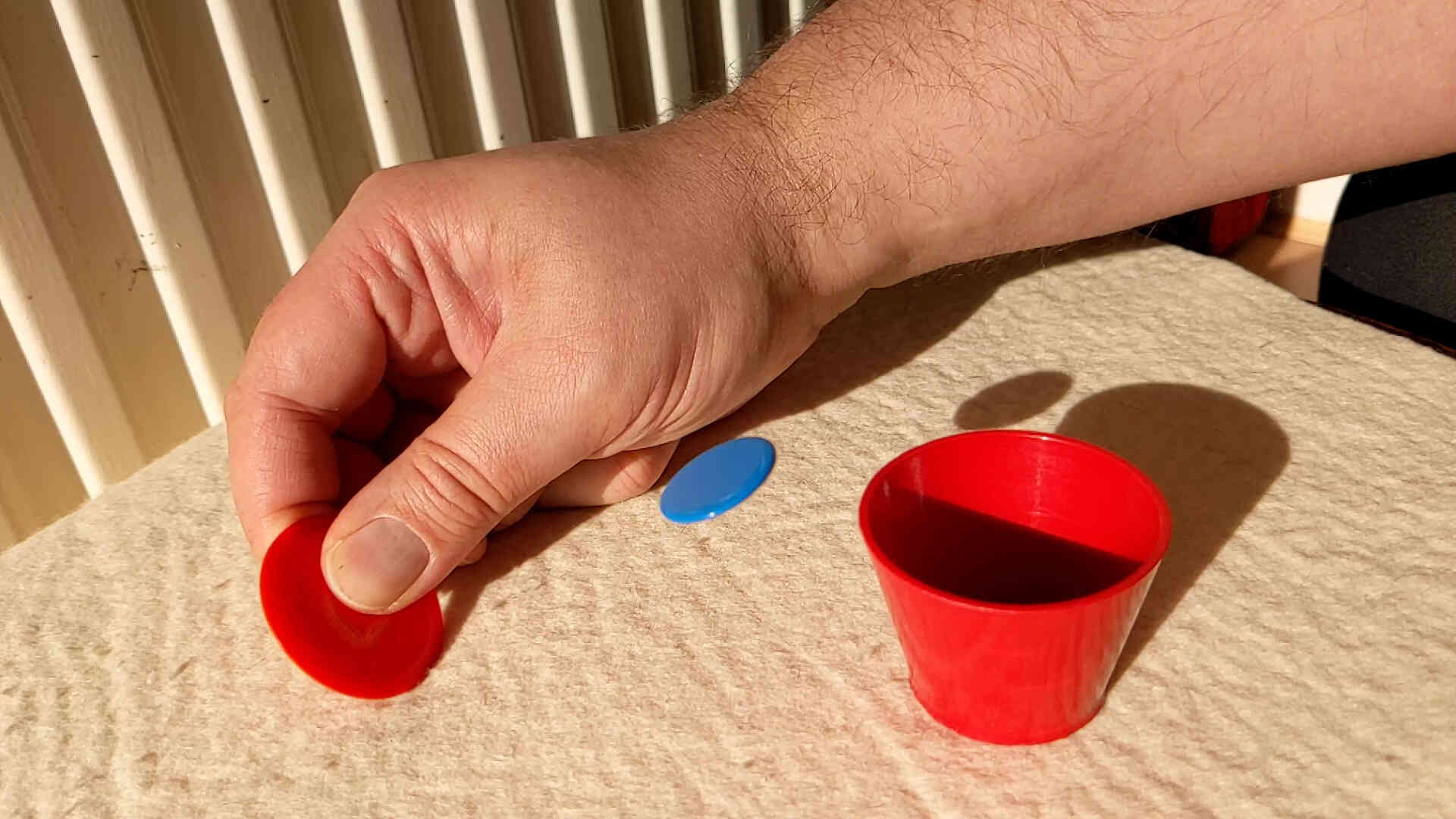 Download video of a medium-length blue pot (slowmo)